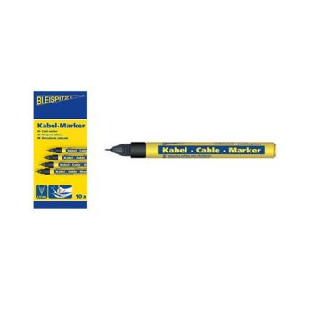 BLEISPITZ kábeljelölő d0,75mm fekete 10db 