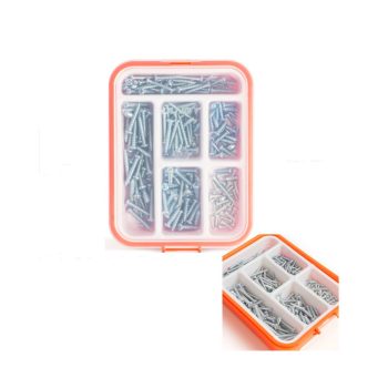   Önmetsző csavar készlet, horganyzott - 3.5-5 mm - 210 részes
