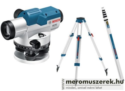 Bosch GOL 26 D optikai szintező + BT 160 állvány + GR 500 mérőléc