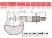 Mitutoyo 102-301 külső mikrométer 0-25 mm, 0,01 mm, racsnis végállással