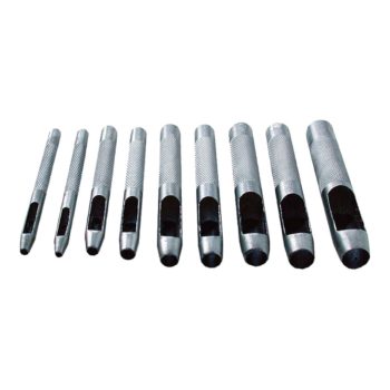 Bőrlyukasztó készlet 9db 2,5-10mm műanyag tartóban
