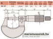 Mitutoyo 103-137 külső mikrométer 0-25 mm, 0,01 mm, racsnis végállással