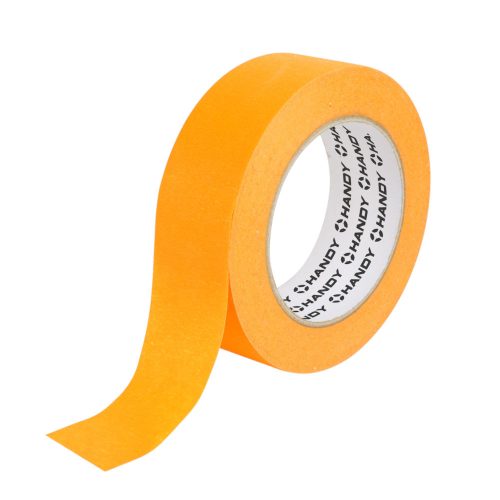 Maszkolószalag - vízbázisú - 50m x 24mm - narancssárga - kültéri, hőálló