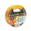 Maszkolószalag - vízbázisú - 50m x 24mm - narancssárga - kültéri, hőálló