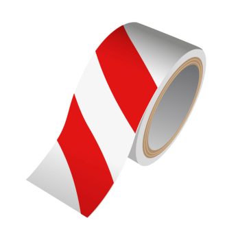   Veszélyt jelző ragasztószalag - piros-fehér - 50 mm x 33 m