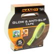 Ragasztószalag - csúszásmentes - 5 m x 25 mm - foszforeszkáló