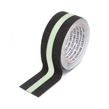   Ragasztószalag - csúszásmentes - 5 m x 50 mm - foszforeszkáló / fekete