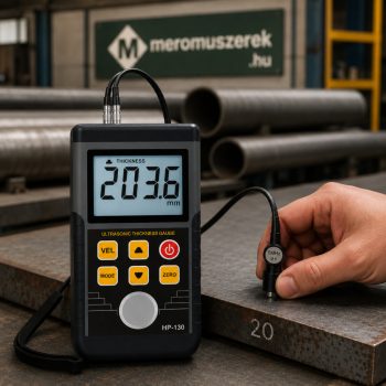   HoldPeak 130 ultrahangos anyagvastagság mérő, 1,2–225 mm, külső szondával