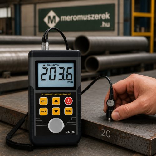 HoldPeak 130 ultrahangos anyagvastagság mérő, 1,2–225 mm, külső szondával