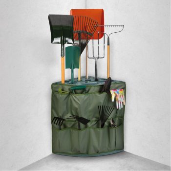   Műanyag kerti szerszámtartó sarok - falra rögzíthető - 43 x 43 x 59 cm 