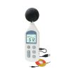 1356 professzionális digitális zajszintmérő, USB, dBA/dBC frekvenciasúlyozás, 30-130 dB, bargraph kijelző - Holdpeak