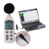   1356 professzionális digitális zajszintmérő, USB, dBA/dBC frekvenciasúlyozás, 30-130 dB, bargraph kijelző - Holdpeak