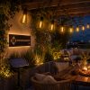   Smart szolár fényfüzér Bluetooth vezérléssel, 25 LED, 13,6 m, állítható fehér fény