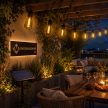 Smart szolár fényfüzér Bluetooth vezérléssel, 25 LED, 13,6 m, állítható fehér fény