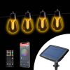   Smart szolár fényfüzér Bluetooth vezérléssel, 25 LED, 13,6 m, állítható fehér fény