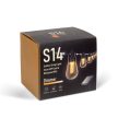 Smart szolár fényfüzér Bluetooth vezérléssel, 25 LED, 13,6 m, állítható fehér fény