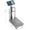 12533 elektronikus platform mérleg 150kg-ig