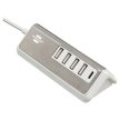 Estilo USB multi-töltő 1,50 m-es textil kábellel 4x USB A + 1x USB C TYPE F 