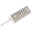 Estilo USB multi-töltő 1,50 m-es textil kábellel 4x USB A + 1x USB C TYPE F 