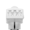 Mozgásérzékelő konnektor - 120° - IP20 - 1200W - 10m - fehér