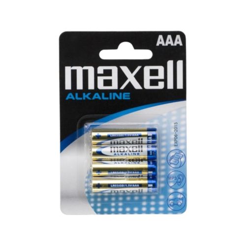 Maxell alkáli AAA (LR03) mikroceruza elem 4db-os csomag