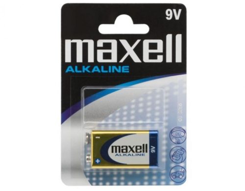 Maxell 9V-os alkáli elem 6LR61, 6LF22, 1604