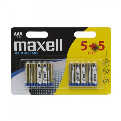 Maxell AAA mikroceruza elem 5+5db csomag LR03 