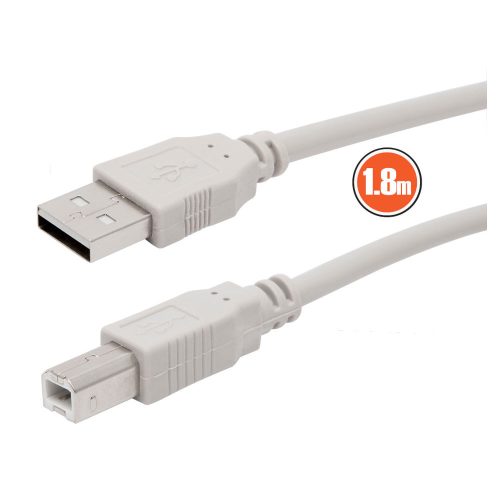 USB nyomtató kábel 1,8m szürke