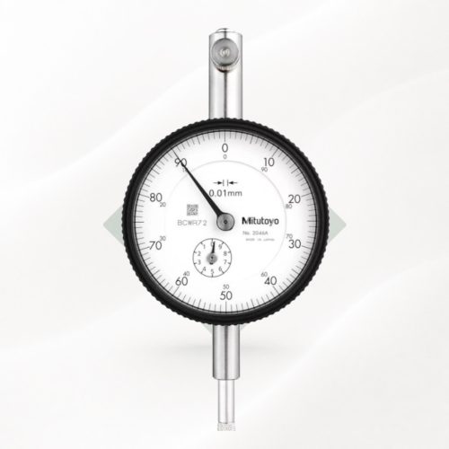 Mitutoyo 2046AB analóg mérőóra 0-10 mm, 0,01 mm, lapos hátlappal