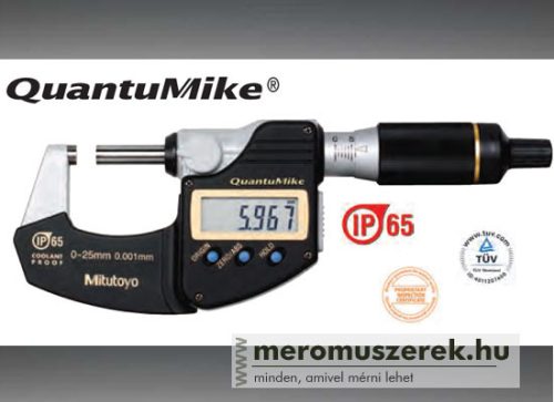Mitutoyo Digimatic QuantuMike mikrométer IP65 0-25mm (293-140)