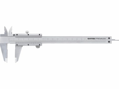 Nóniuszos 0-150mm tolómérő mélységmérővel INOX Extol Premium