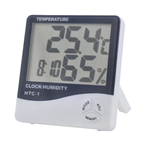 Digitális hőmérő- páratartalom mérő, dátum és ébresztő funkcióval