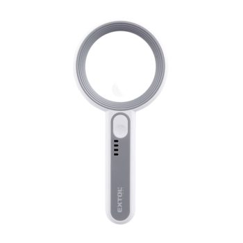   Extol Lights akkumulátoros kézi nagyító LED világítással 6x/12x nagyítás
