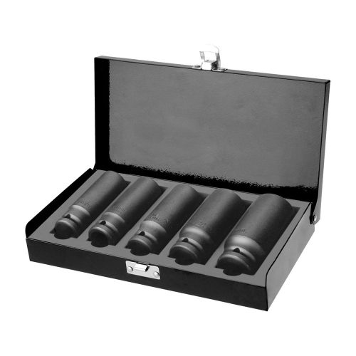 Fortum gépi (impakt) dugófej készlet 1/2",5db, 17-19-21-24-27mm × 79mm