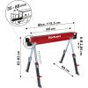   Fortum asztalosbak-fűrészbak állítható és összecsukható 615 - 820 mm, max. 590 kg