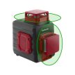 Fortum 2D zöld lézeres vízszintező (2×360°), automatikus, 0,3 mm/m pontosság