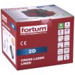 Fortum 2D zöld lézeres vízszintező (2×360°), automatikus, 0,3 mm/m pontosság