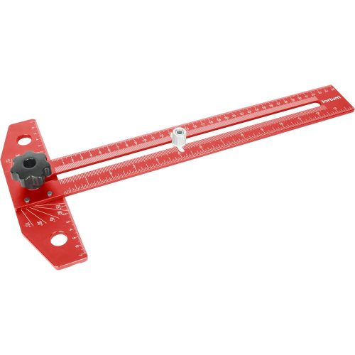 Fortum asztalos T-vonalzó és szögmérő 350 × 190 mm