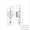   Mitutoyo 513-517E kis helyigényű szögtapintós mérőóra 0,8 mm, 0,01 mm