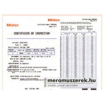 Mitutoyo Kerámia mérőhasáb készlet (516-343-10)