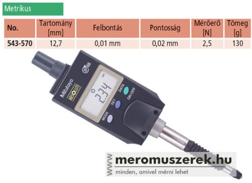 Mitutoyo ABSOLUTE Digimatic ID-N mérőóra 0-12,7mm (543-570)