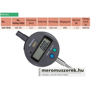   Mitutoyo ABSOLUTE Digimatic ID-S mérőóra 0-12,7mm (543-781B)