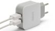 Hálózati USB töltő és adapter 2 USB 2.1A Delight - fehér