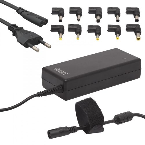 Univerzális 90W laptop/notebook töltő adapter tápkábellel Delight