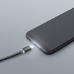 MicroUSB-USB adatkábel LED világítással 1m fekete