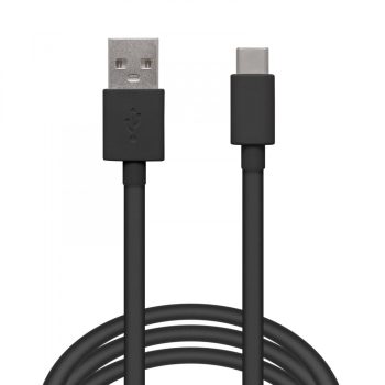 USB - USB TypeC töltőkábel, adatkábel 2m fekete