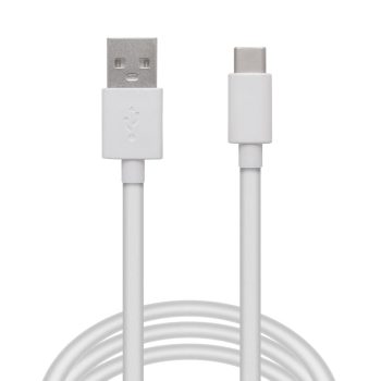 USB - USB TypeC töltőkábel, adatkábel 1m fehér