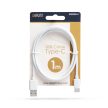 USB - USB TypeC töltőkábel, adatkábel 1m fehér