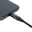 Adat és töltőkábel - Type-C / Type-C - teljesítmény kijelzéssel - fekete - 1m - 3A - 60W
