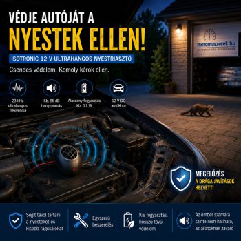 Autós ultrahangos nyestriasztó 12 V - Isotronic 